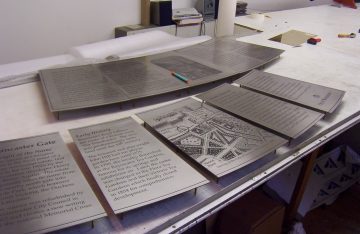 Semi circle of stainless plates