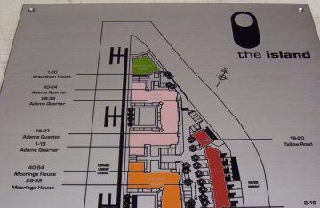 3' x 2' engraved stainless multicolour directory