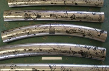 Oval viewpoint sign at Loch Leven showing the fine detail in our workshop