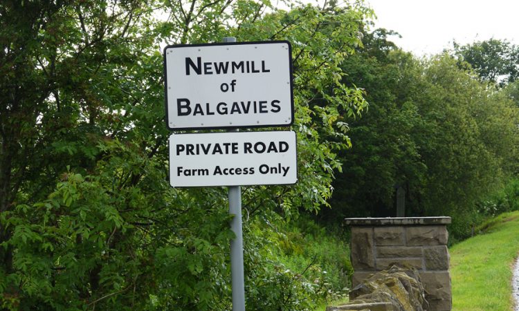 Aluminium signs on steel post