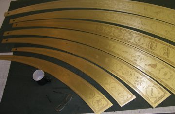 Parts of a sculpture at Holyhead railway station