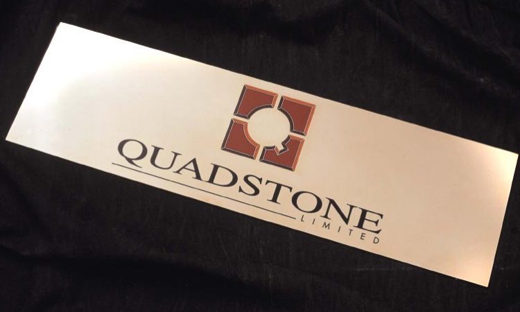 QUADSTONE 900mm x 300 mm 5 colour brass