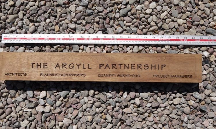 600 x 85 mm laser engraved Iroko