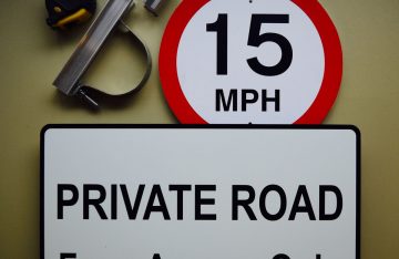 Aluminium & Foamex private road sign