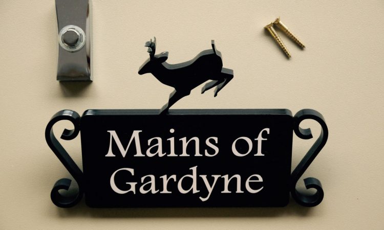 Laser-cut Perspex sign