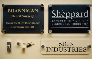Various Business Perspex Signs